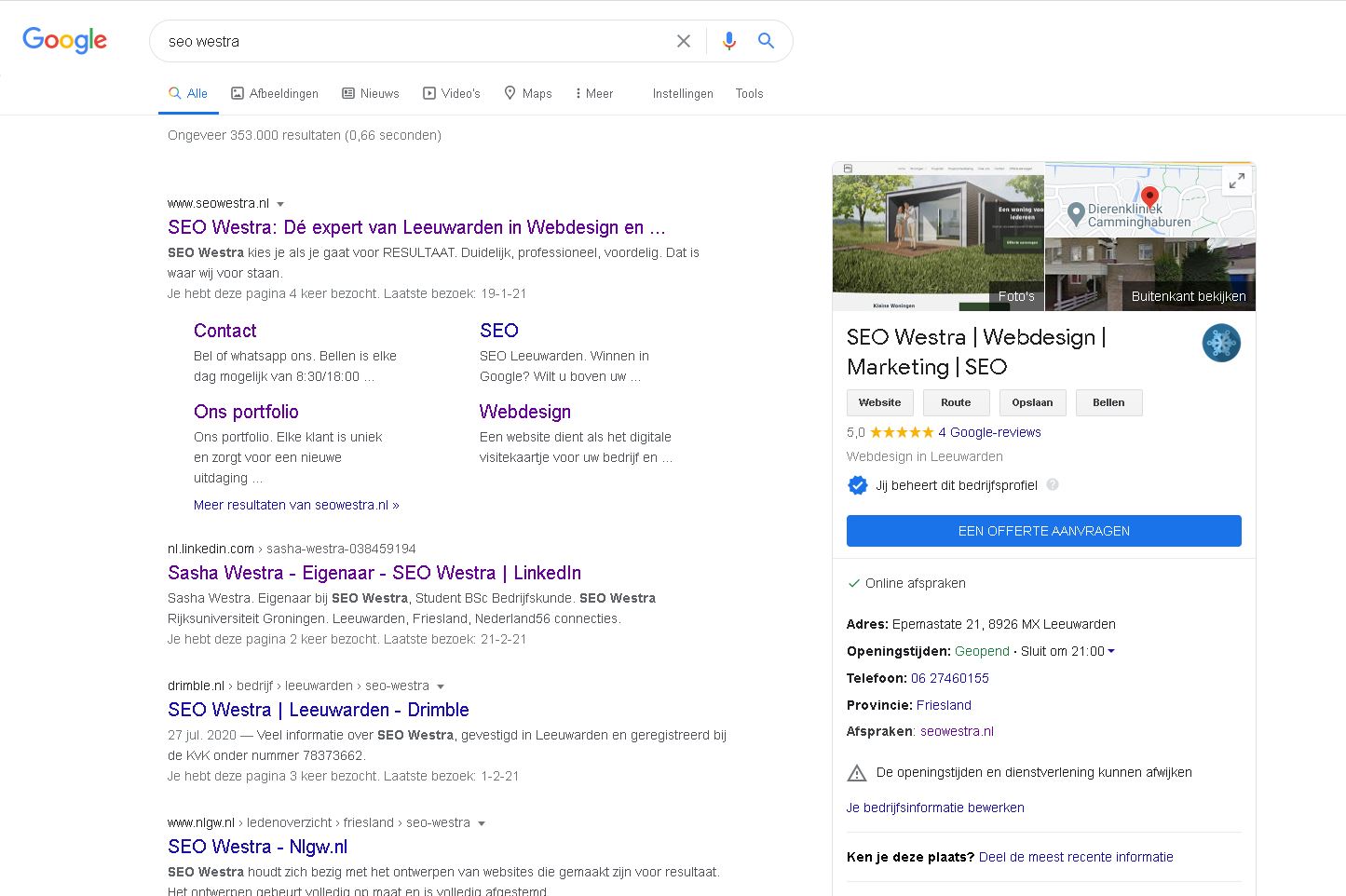 Google MyBusiness laten maken